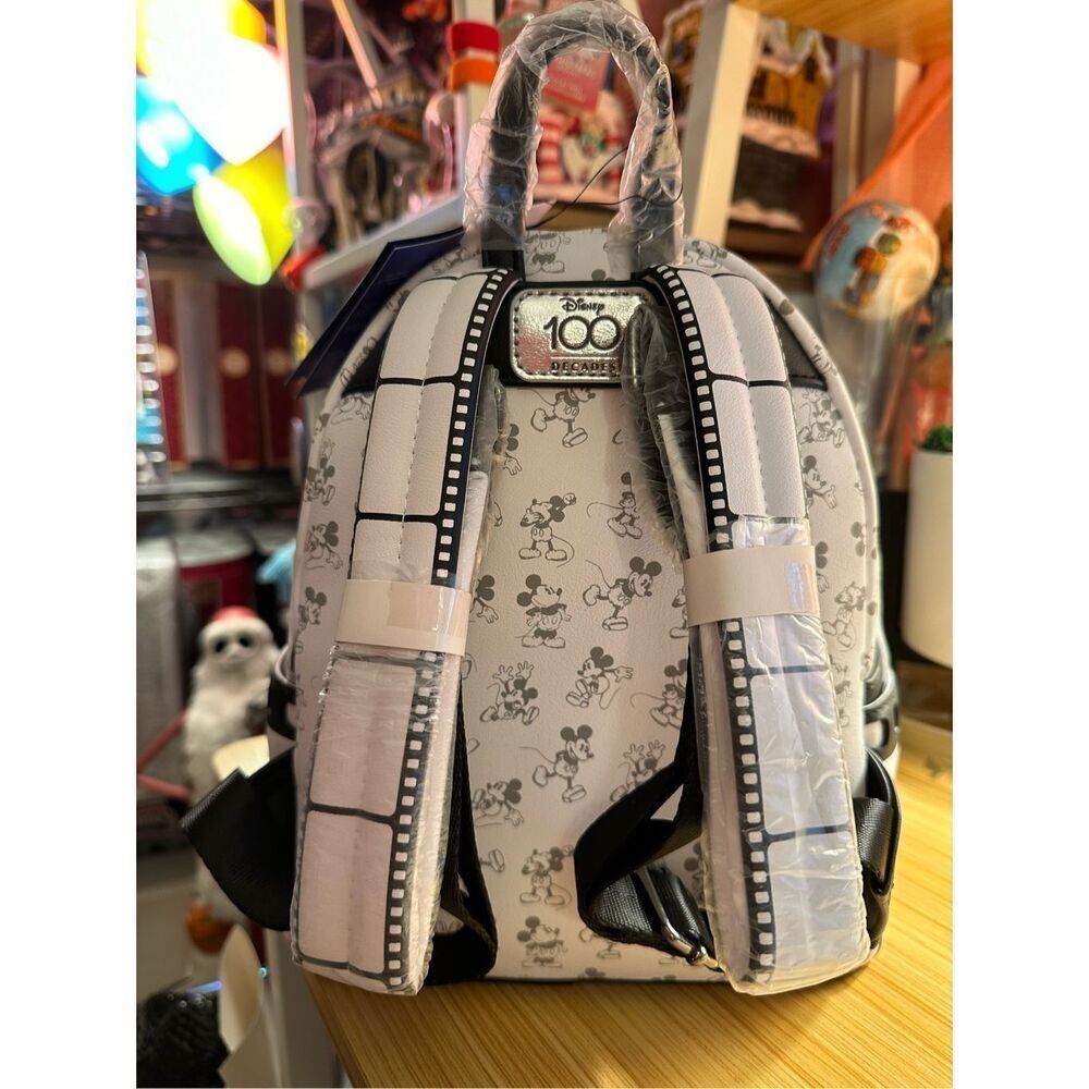 Disney Mickey Mouse Steamboat Willie Loungefly Mini Backpack + Wallet  Disney100 - Picture 9 of 14